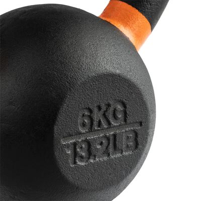 Wonder Core Kettlebell Power Verniciato 6 kg Nero e Arancione