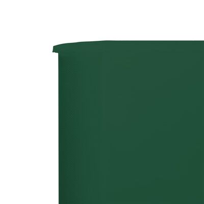vidaXL Paravento a 9 Pannelli in Tessuto 1200x80 cm Verde