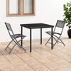 vidaXL Set da Pranzo da Giardino 3 pz in Acciaio