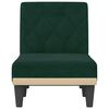 vidaXL Chaise Longue in Velluto Verde Scuro