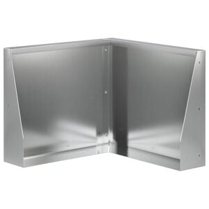 vidaXL Muro di contenimento 50 x 50 x 30 cm Acciaio zincato Argento