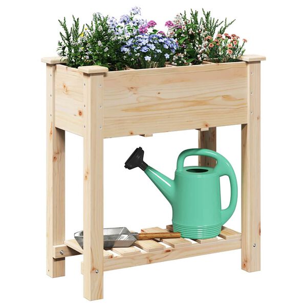 vidaXL Vaso da giardino con lo scaffale Beige 71 x 37 x 76,5 cm