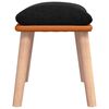 vidaXL Poggiapiedi Nero 45x29,5x35 cm in Tessuto e Similpelle