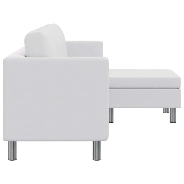 vidaXL Divano Modulare 3 Posti in Pelle Artificiale Bianco