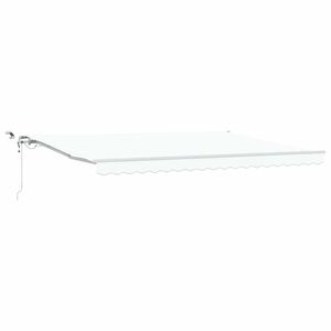 vidaXL Tenda retrattile Bianco 450 &times; 350 cm Poliestere