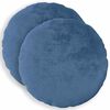 vidaXL Federa 2 pz HEERLEN Azzurro Diam. 40 cm Flanella