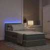 vidaXL Letto con contenitore e LED Grigio chiaro 90 x 200 cm Velluto