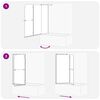 vidaXL Involucro Doccia Bi-Fold Trasparente Scuro 120 x 67 x 129 cm