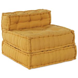 vidaXL Divano Componibile Giallo 70x70x54 in Tessuto