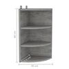 vidaXL Scaffale Angolare Muro Grigio Cemento 30x31,5x60cm Multistrato