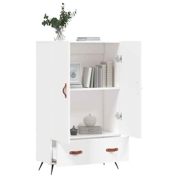 vidaXL Credenza Bianca 69,5x31x115 cm in Legno Multistrato