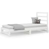 vidaXL Dormeuse Estraibile Bianca 2x(90x190) cm Legno Massello di Pino