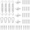 vidaXL Set Accessori per Vela Parasole 12 pz in Acciaio Inossidabile