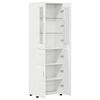 vidaXL Credenza con lo scaffale FLORIN Bianco Lucido 60 x 35 x 182 cm