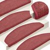 vidaXL Tappetini per scale 15 pz 65x24x4 cm Bordeaux Semicircolari Grandi