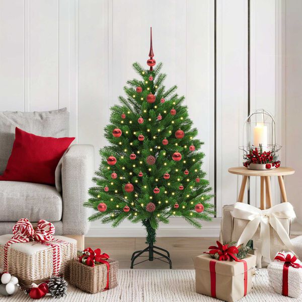 vidaXL Albero di Natale con 150 LED con supporto Verde 120 cm PE