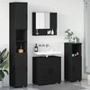 vidaXL Set di mobili per il bagno Montaggio a parete 4 pcs Nero