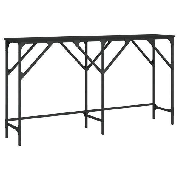 vidaXL Tavolino Consolle Nero 140x29x75 cm in Legno Multistrato