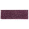 vidaXL Tappetini per scale 15 pz 65x21x4 cm Viola scuro con bordo rettangolare