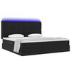 vidaXL Letto con contenitore e LED con led Nero 200 x 200 cm Velluto