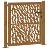 vidaXL Cancello da giardino 100x100 cm in acciaio corten con design a traccia