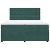 vidaXL Giroletto a Molle con Materasso Verde Scuro 200x200 cm Velluto
