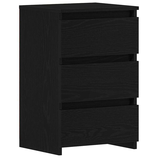 vidaXL Armadio da Notte con cassetto Rovere Nero 40 x 35 x 62,5 cm
