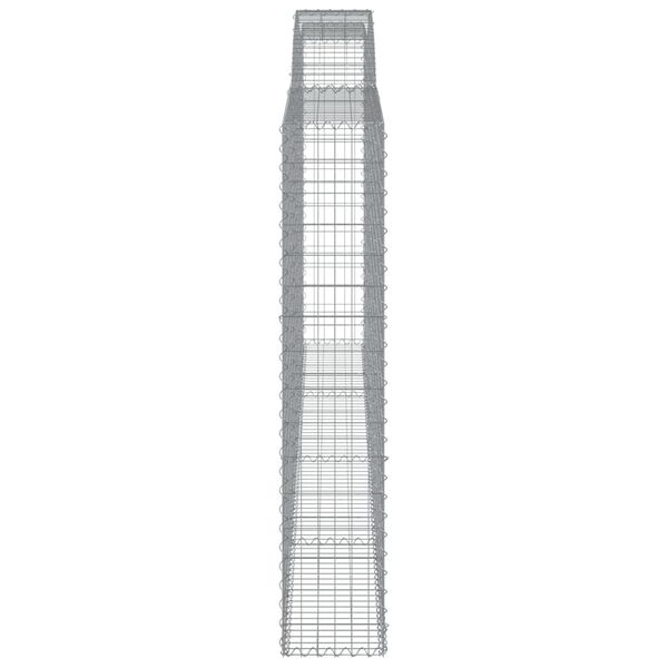 vidaXL Cesto Gabbione ad Arco 400x30x160/180 cm Ferro Zincato