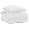 vidaXL Duvet Estivo con cuscino 2 pcs Bianco Microfibra