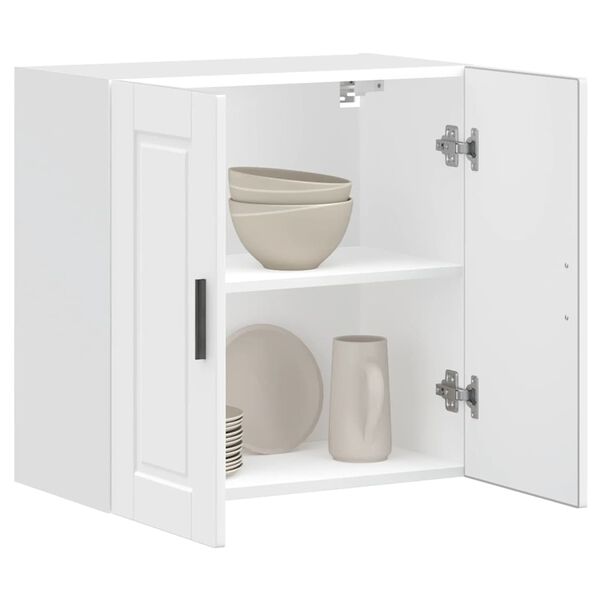 vidaXL Pensile da Cucina Porto Bianco in Legno Multistrato