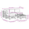 vidaXL Set Divani da Giardino 5pz con Cuscini Legno Impregnato di Pino