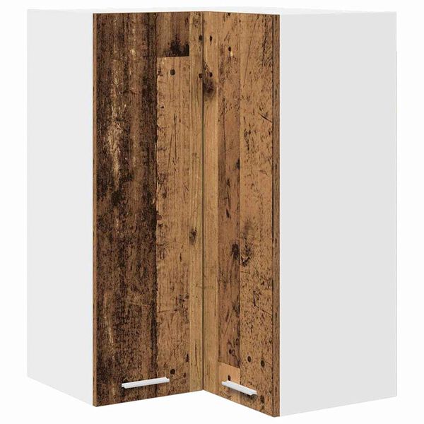 vidaXL Armadio pensile Legno Antico e Bianco 57 x 57 x 80 cm