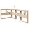 vidaXL Testiera Libreria a L 80 cm in Legno Massello di Pino