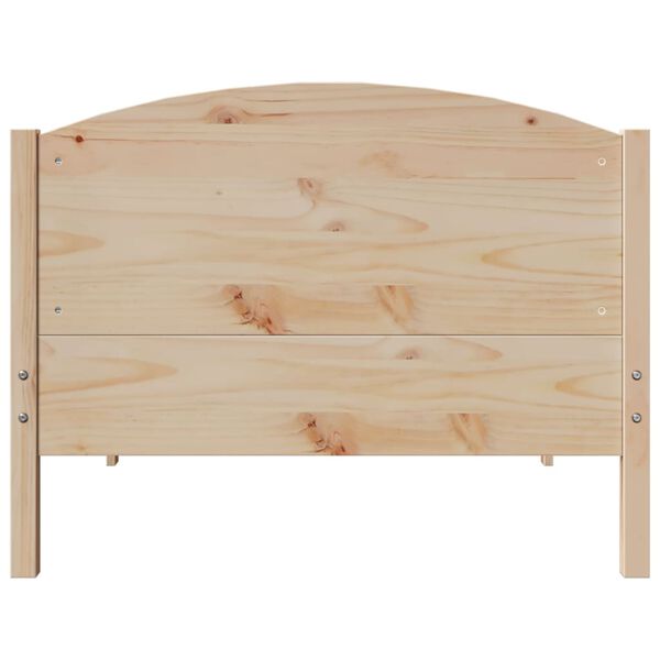 vidaXL Giroletto senza Materasso 100x200 cm in Legno Massello di Pino
