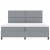 vidaXL Letto a molle con materasso Grigio chiaro 200 x 200 cm Tessuto