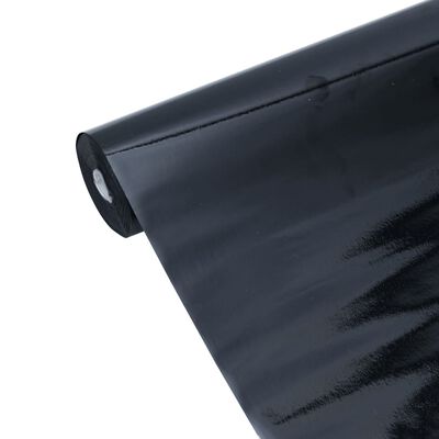 vidaXL Pellicola Vetri Statica Smerigliata Nera 45x1000 cm PVC
