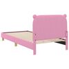vidaXL Struttura letto bambini con testata Rosa 90 x 190 cm Tessuto