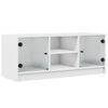 vidaXL Mobile Porta TV con Ante in Vetro Bianco 102x37x42 cm
