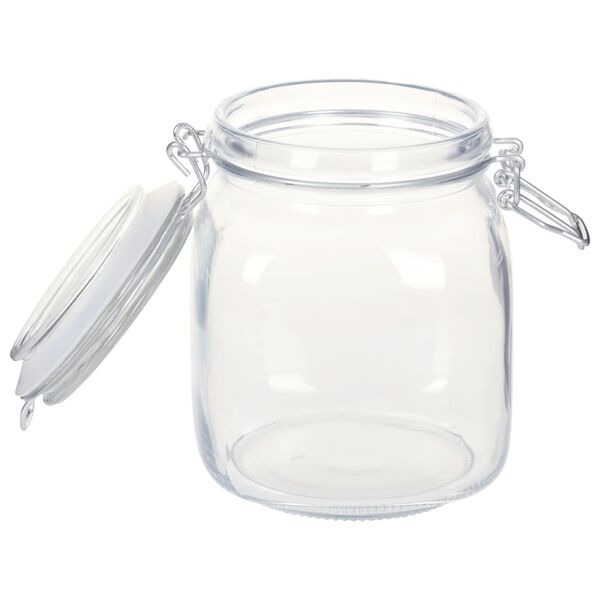 vidaXL Barattoli in Vetro con Chiusura Ermetica 6 pz 1 L