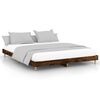 vidaXL Giroletto senza Materasso Rovere Fumo 150x200 cm in Truciolato