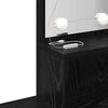 vidaXL Set Tavolo da Trucco LED 2 pcs Rovere Nero Legno multistrato
