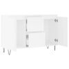 vidaXL Credenza Bianca 101,5x35x70 cm in Legno Multistrato