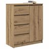 vidaXL Credenza con Cassetti Rovere Artigianale 71x35x84 cm Truciolato