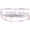 vidaXL Letto Libreria senza Materasso Marrone Cera 135x190 cm in Pino