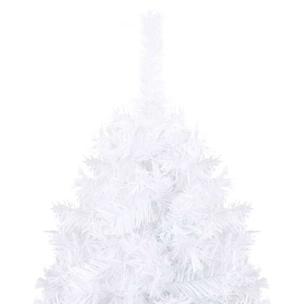 vidaXL Albero di Natale Preilluminato con Palline Bianco 240 cm PVC