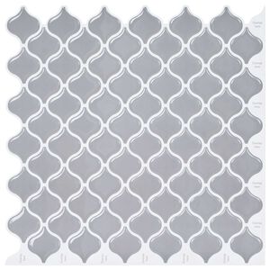 vidaXL Piastrella Lanturn 10 pz Grigio 27 x 27 cm Poliuretano e PET