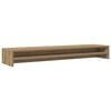 Supporto Per Monitor Rovere Sonoma - 100x24x13 Cm In Legno Multistrato, Per 2 Schermi, Con Mensola Portatastiera