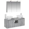 vidaXL Set di Armadi da Bagno 4 pcs Sonoma grigio Legno ingegnerizzato