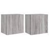 vidaXL Mobili TV Muro 2pz Grigio Sonoma 40,5x30x40cm Legno Multistrato