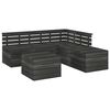 vidaXL Set Divani da Giardino su Pallet 6 pz Legno Pino Grigio Scuro